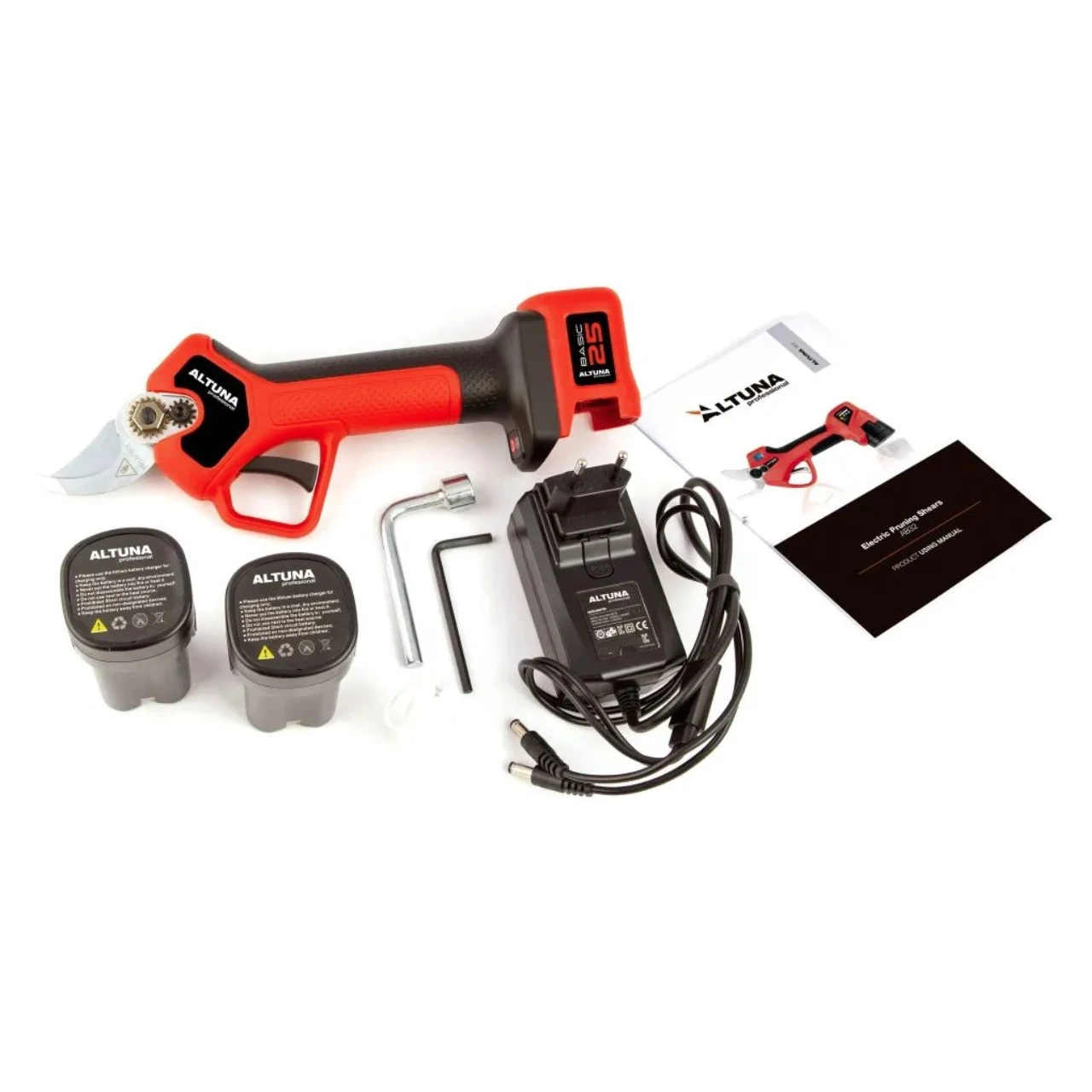 Tijera de poda a batería titanio 500W Altuna AB25