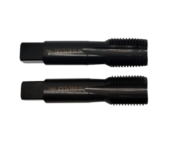 Machos a mano DIN-5157 HSS vaporizado BSP GAS 2pcs