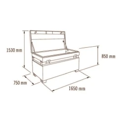 Arcón metálico SteelCore 1000 litros