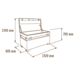 Arcón metálico SteelCore 620 litros