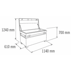 Arcón metálico SteelCore 460 litros