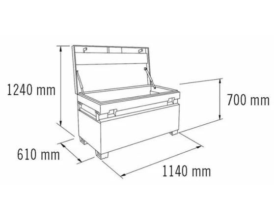 Arcón metálico SteelCore 460 litros