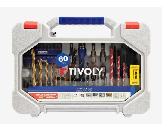 Juego de brocas + puntas 60 pcs Tivoly