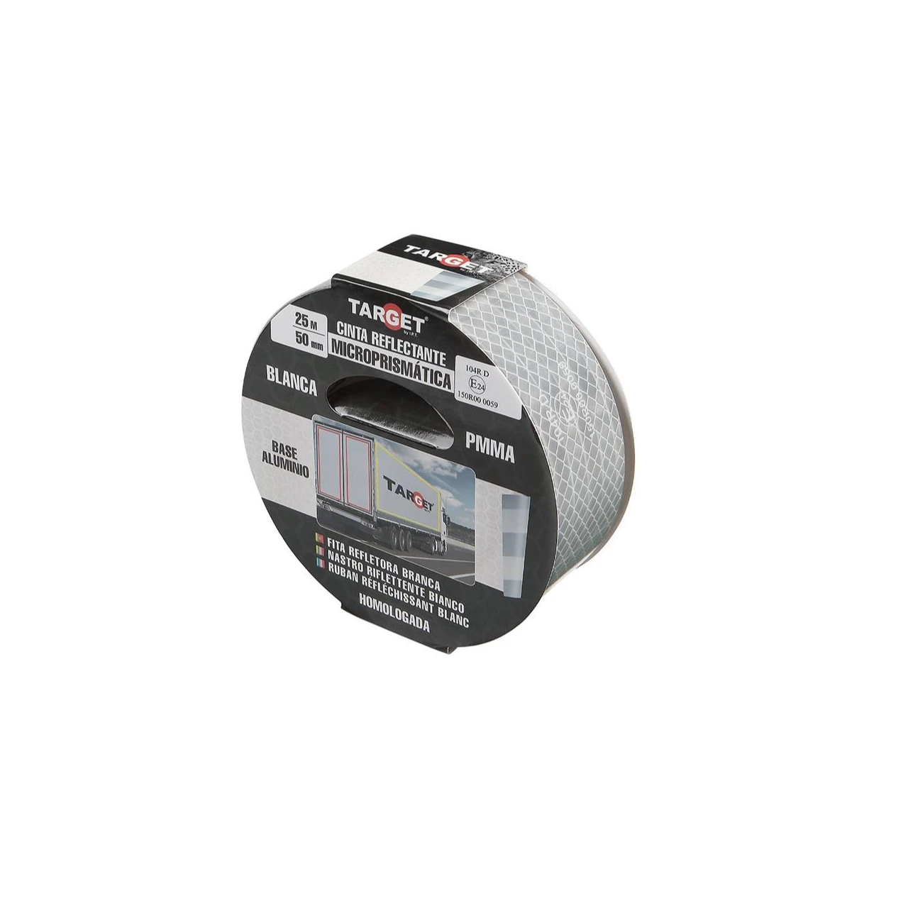 Cinta adhesiva reflectante homologada blanca base aluminio Cinta adhesiva reflectante homologada blanca base aluminio