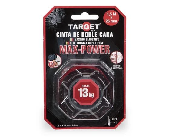 Cinta adhesiva doble cara Max-power negra