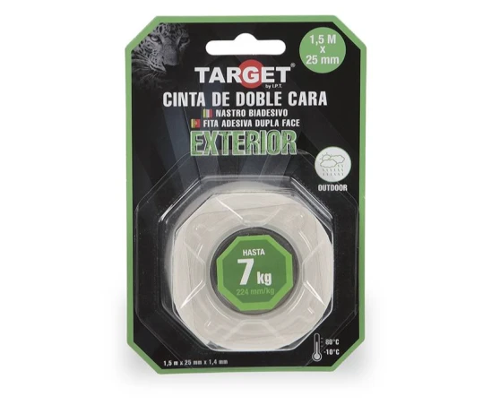 Cinta adhesiva doble cara exterior target