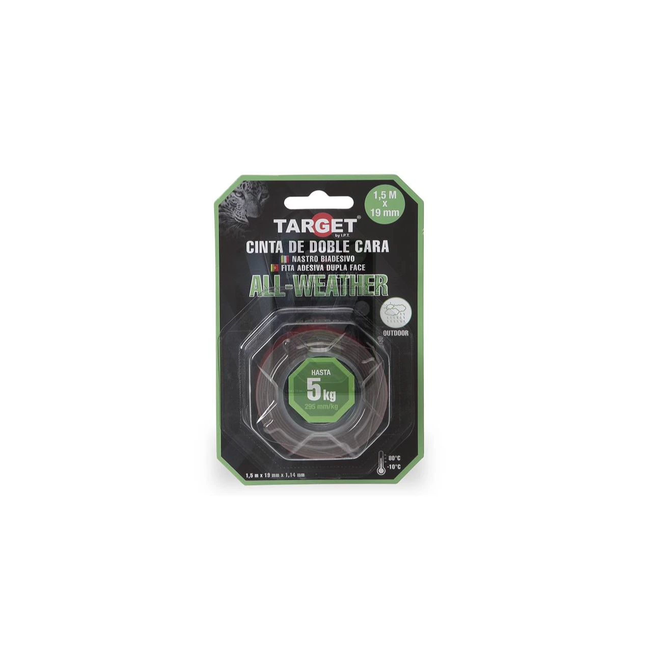 Cinta adhesiva doble cara all-weather target