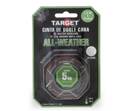 Cinta adhesiva doble cara all-weather target
