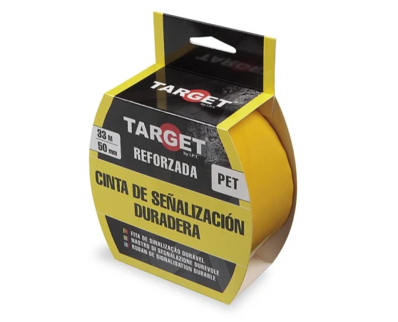 Cinta adhesiva de señalización duradera amarilla