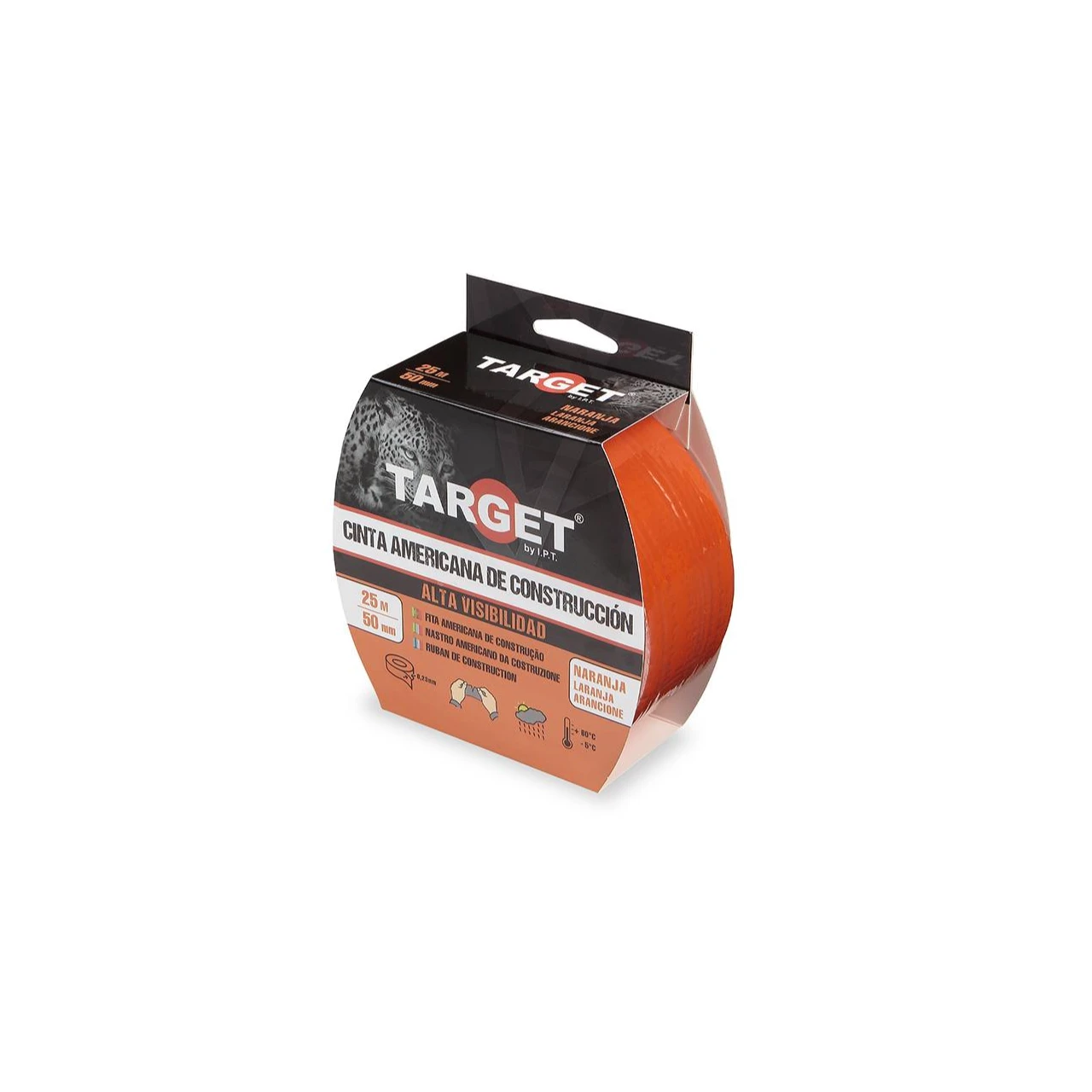 Cinta americana construcción naranja
