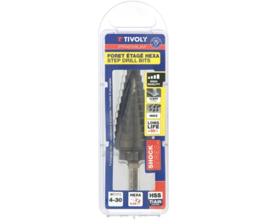 Broca escalonada HSS Tivoly shock serie Ø4-20 mm
