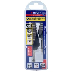 Juego brocas escalonadas HSS Tivoly shock serie Ø4-30 mm