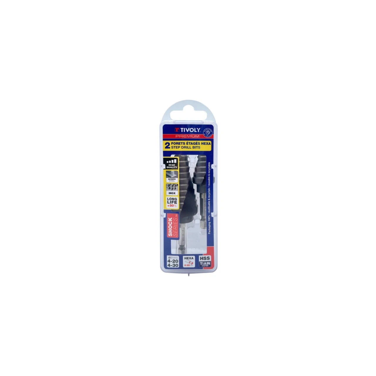 Juego brocas escalonadas HSS Tivoly shock serie Ø4-30 mm