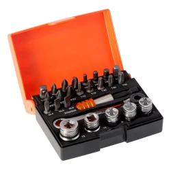 Juego de puntas 1/4" + vasos Bahco 18pcs