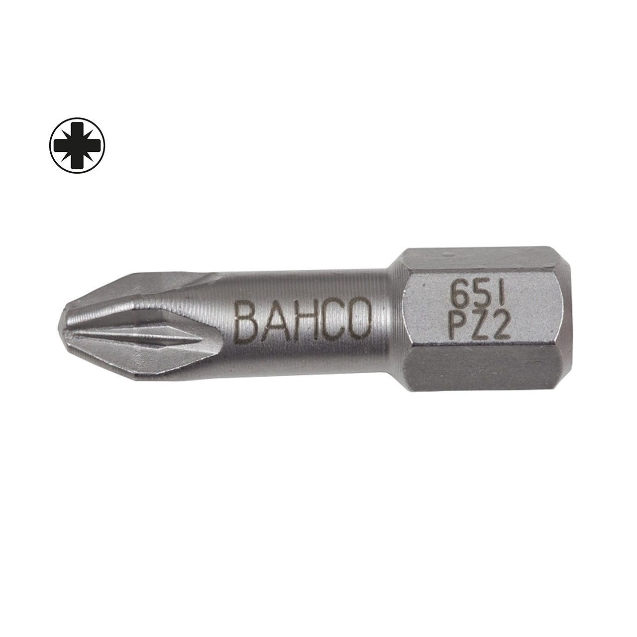 Punta acero inoxidable pozidriv 1/4" 25 mm Bahco