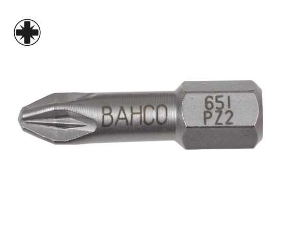 Punta acero inoxidable pozidriv 1/4" 25 mm Bahco