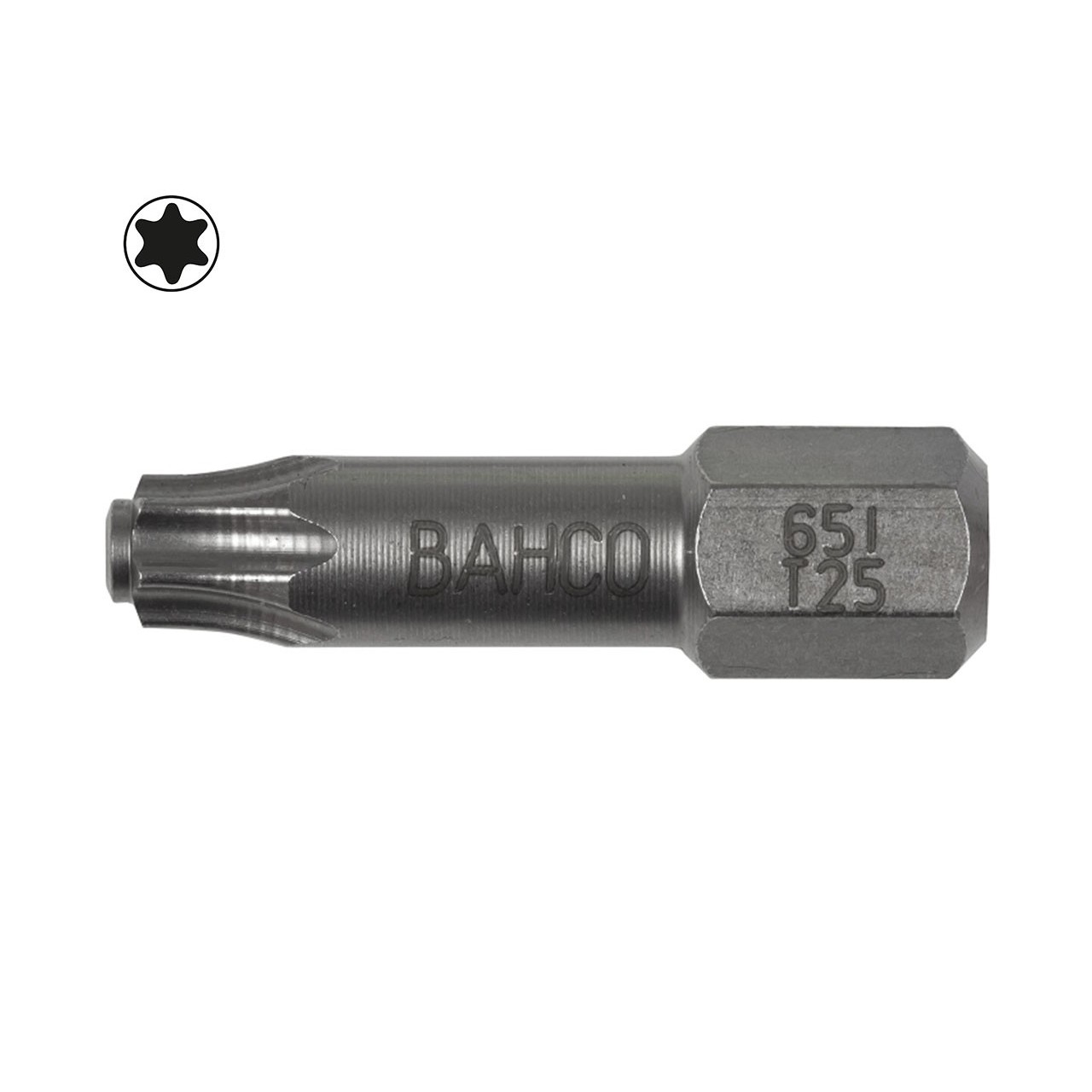 Punta acero inoxidable TORX 1/4" 25 mm Bahco