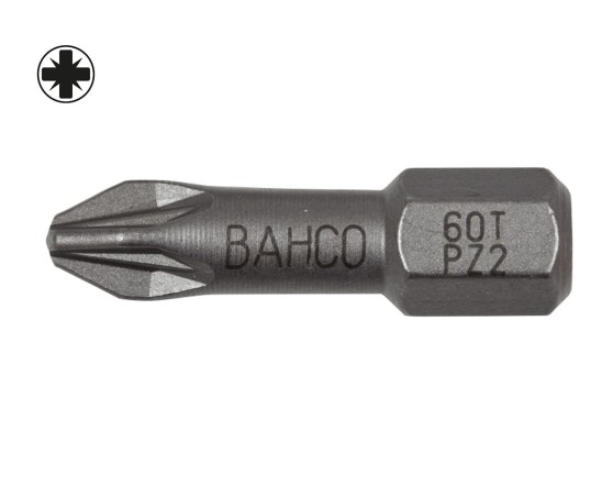 Punta torsión pozidriv 1/4" PZ1 25 mm Bahco