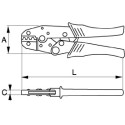 Alicates carraca desembragable cable coaxial BNC-TNC
