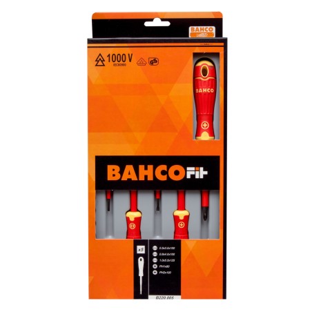 Juego de destornilladores aislados Bahco Fit 5 piezas plano/philips