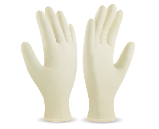 Guantes desechables látex empolvado 