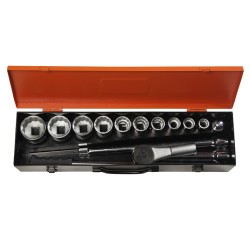 Juego de llaves de vaso Bahco 3/4" bihexagonal 15 piezas