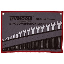 Juego de llaves combinadas bolsa 15 piezas TengTools