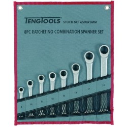 Juego de llaves combinadas con carraca 8 piezas TengTools