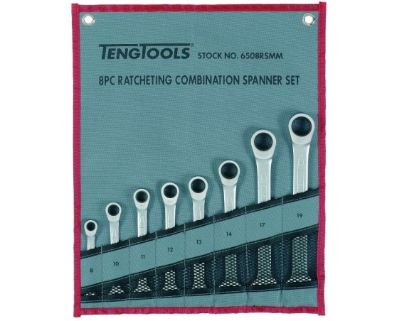 Juego de llaves combinadas con carraca 8 piezas TengTools