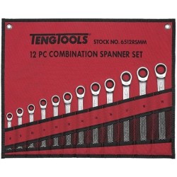 Juego de llaves combinadas con carraca 12 piezas TengTools