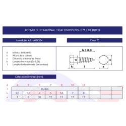 Tornillo Rosca Madera Torx Plus DIN-7505A