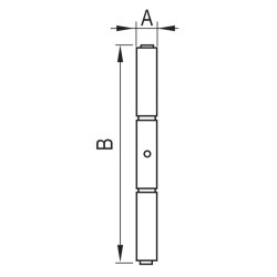 Pernio 3 cuerpos acero