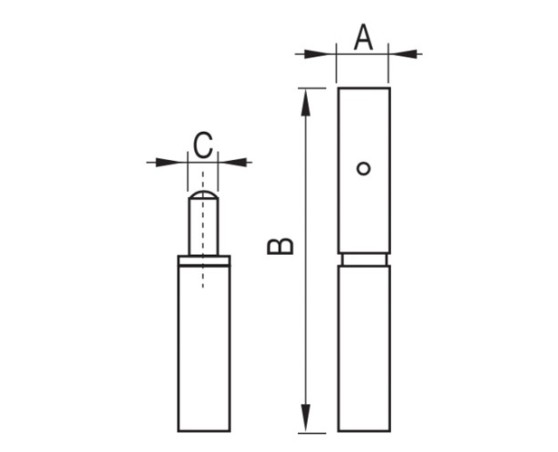 Pernio 2 cuerpos de acero sin tratar 