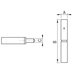 Pernio 2 cuerpos inoxidable