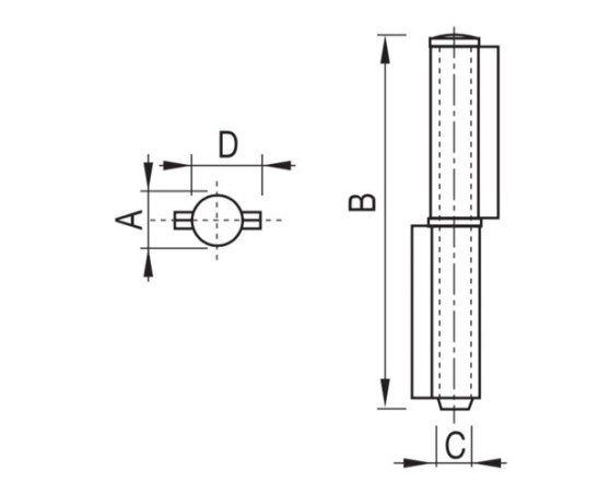 Pernio 2 alas acero sin tratar