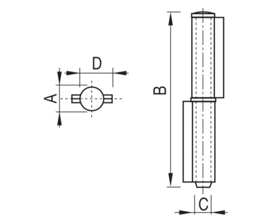 Pernio 2 alas acero inoxidable Pernio 2 alas acero inoxidable