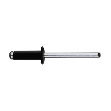 Remache tubular DIN-7337 estándar aluminio negro (Uds)