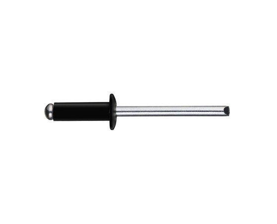 Remache tubular DIN-7337 estándar aluminio negro (Uds)