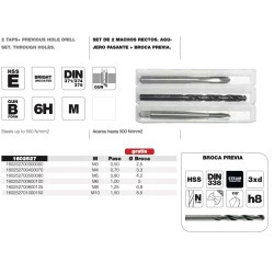 Juego de 2 machos máquina + Regalo Broca previa de Tivoly Juego de 2 machos máquina + Regalo Broca previa de Tivoly