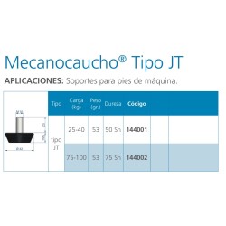 Soporte pie máquina tipo JT