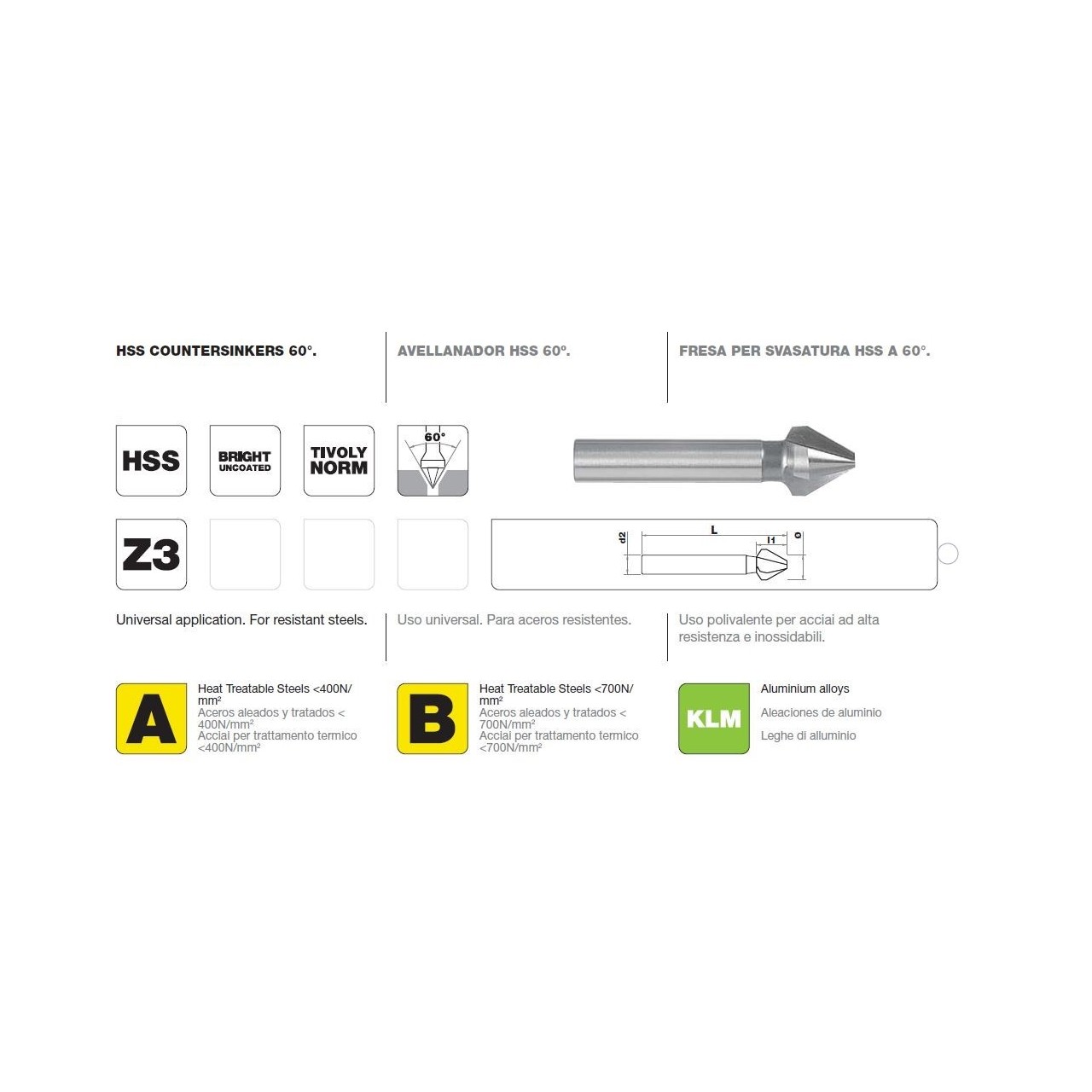 Avellanador Tivoly HSS 60º