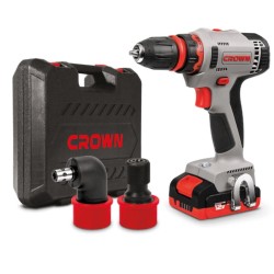 Taladro atornillador multicabezal batería Crown 12V/2Ah