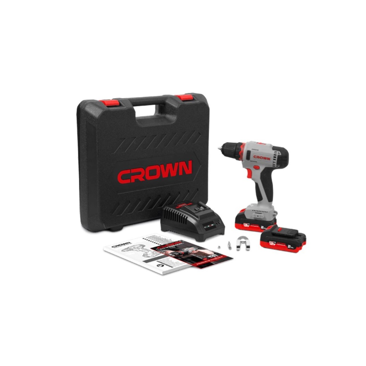 Taladro atornillador batería Crown 12V/2Ah