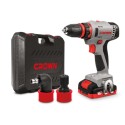 Taladro atornillador multicabezal Crown 16V/2Ah
