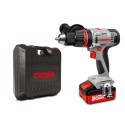 Taladro atornillador batería Crown 20V/4Ah 40/60Nm