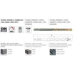 Broca DIN-8035 metal duro SDS MAX hormigón