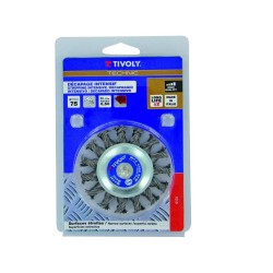 Cepillo circular acero tivoly para taladro