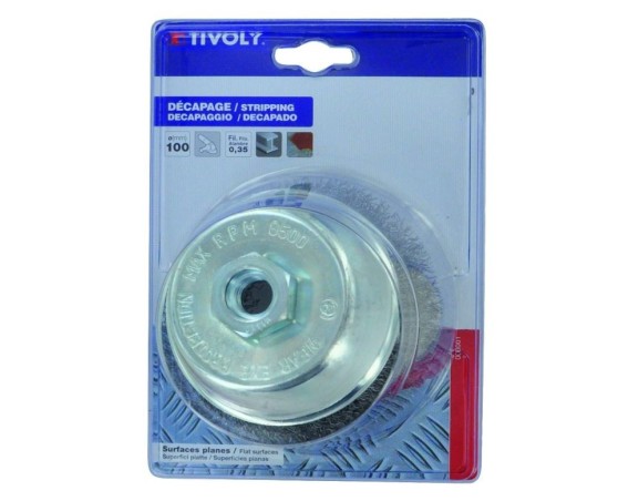 Cepillo taza metal tivoly para amoladora