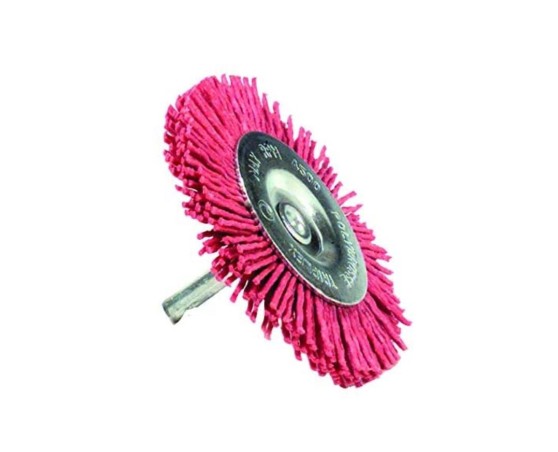 Cepillo nylon rojo circular tivoly para taladro