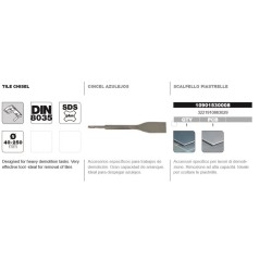 Cincel DIN-8035 SDS+ azulejos Tivoly Cincel DIN-8035 SDS+ azulejos Tivoly